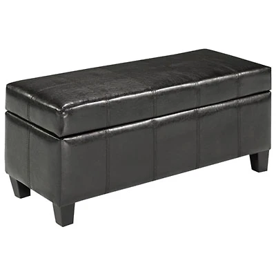 Brassex Traditional Storage Ottoman - Espresso
