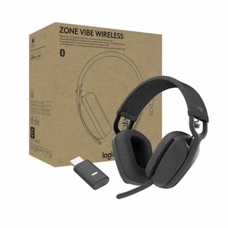 Logitech Zone Vibe Wireless Headset (981-001156) - Graphite