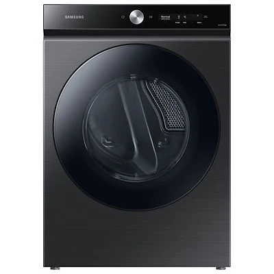 Open Box - Samsung 7.6 Cu. Ft. Electric Steam Dryer (DVE53BB8700VAC) - Black Steel - Scratch & Dent