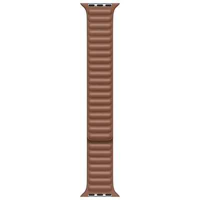 Apple Watch 42/44/45/49mm Leather Link Band - Saddle Brown