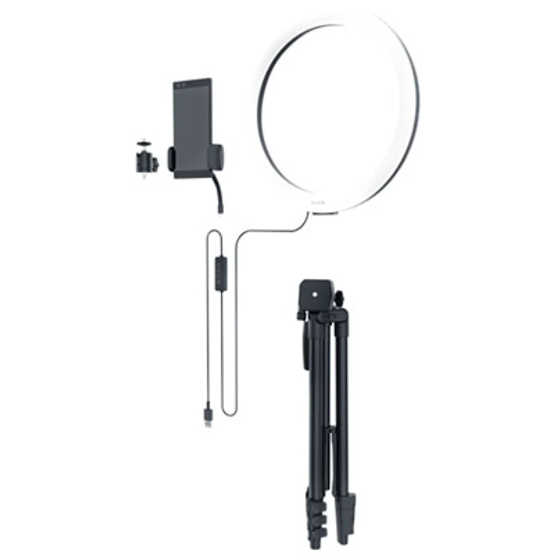 Razer 12" USB LED Ring Light for PC and Mobile Streaming - Black - English