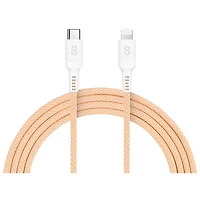 LOGiiX Vibrance 1.5m (4.9 ft.) Braided Lightning to USB-C Cable (LGX-13329) - Orange