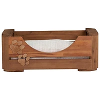 Bowser & Meowser Paw Print Wood Pet Bed