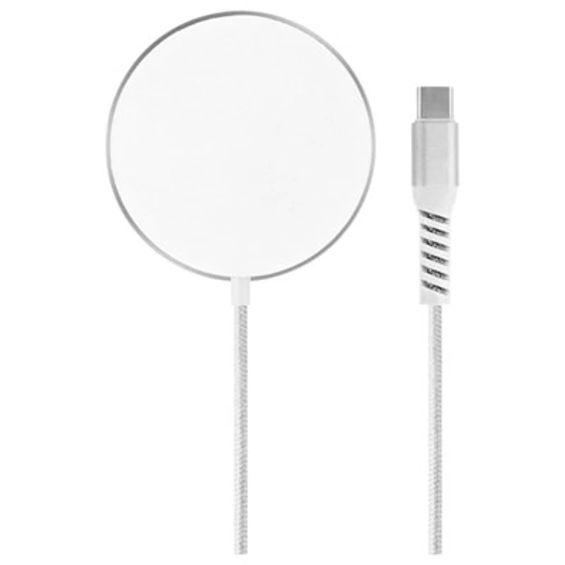 LOGiiX Piston Connect 15W Wireless Charging Pad with MagSafe - Silver
