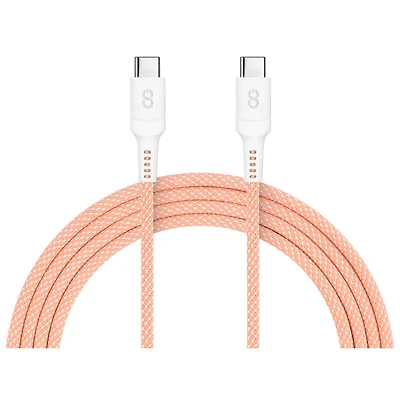 LOGiiX Vibrance 1.5m (4.9 ft.) USB-C to USB-C Braided Cable (LGX-13376) - Pink