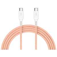 LOGiiX Vibrance 1.5m (4.9 ft.) USB-C to USB-C Braided Cable (LGX-13376) - Pink