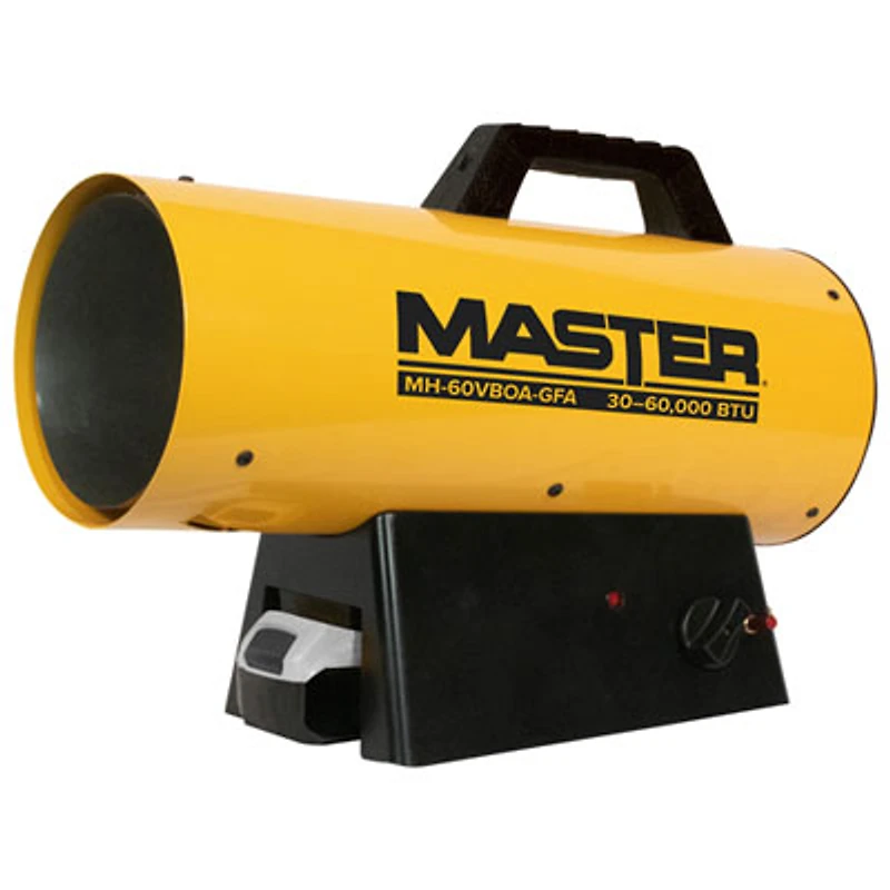 Master Battery & Propane Forced Air Torpedo Heater - 60,000 BTU - Yellow