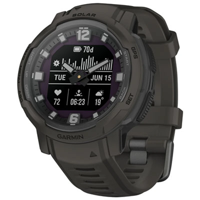 Garmin Instinct Crossover Solar 45mm Bluetooth Multisport Smartwatch - Graphite