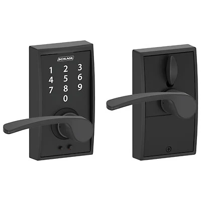 Schlage Electronic Touch Lever Door Handle Lock - Matte Black- Only at Best Buy