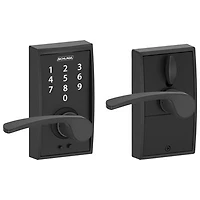Schlage Electronic Touch Lever Door Handle Lock - Matte Black- Only at Best Buy