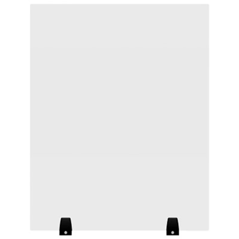 Luxor Reclaim Acrylic Tabletop Sneeze Guard Desk Divider (DIVTT-2430C) - 24" x 30" - Clear