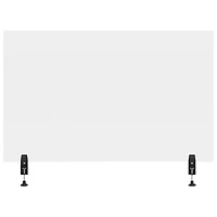 Luxor Reclaim Acrylic Clamp-On Sneeze Guard Desk Divider - 48" x 30" - Clear