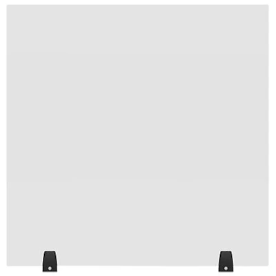 Luxor Reclaim Acrylic Tabletop Sneeze Guard Desk Divider (DIVTT-3030C) - 30" x 30" - Clear