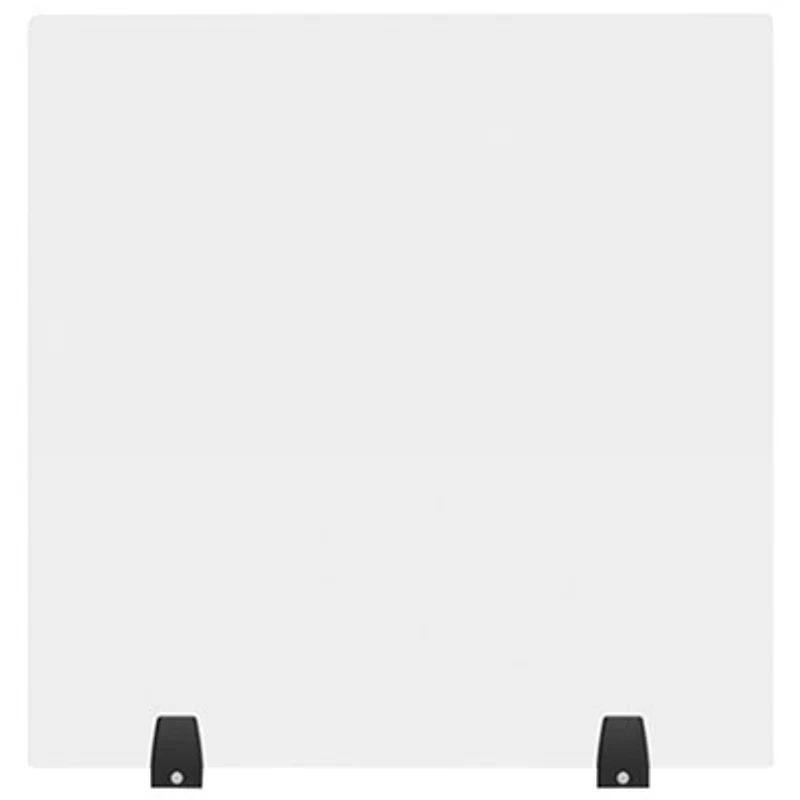 Luxor Reclaim Acrylic Tabletop Sneeze Guard Desk Divider - 24" x 24" - Clear