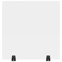 Luxor Reclaim Acrylic Tabletop Sneeze Guard Desk Divider - 24" x 24" - Clear