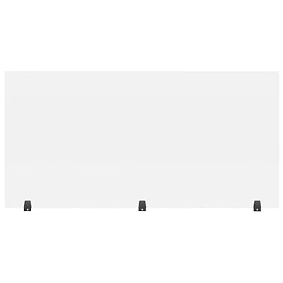 Luxor Reclaim Acrylic Tabletop Sneeze Guard Desk Divider - 60" x 30" - Clear