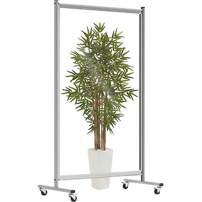 Luxor Mobile Acrylic Room Divider & Sneeze Guard - Clear