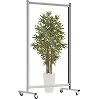 Luxor Mobile Acrylic Room Divider & Sneeze Guard - Clear