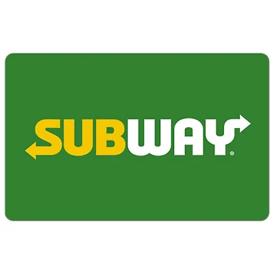 Subway Gift Card - $50 - Digital Download