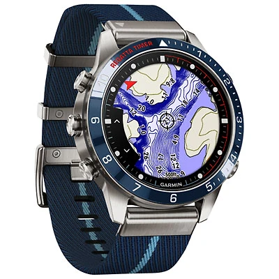 Garmin MARQ Captain Gen 2 46mm Bluetooth Sailing Smartwatch - Navy