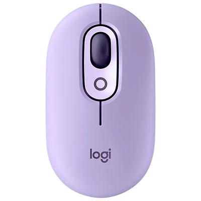 Logitech POP Mouse Bluetooth Optical Ambidextrous Mouse - Cosmos