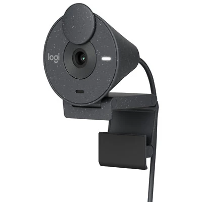 Logitech Brio 300 Full HD 1080p Webcam with Mono Noise Reduction Microphone - Graphite