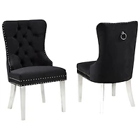 Brassex Julian Contemporary Fabric Tufted Accent Chair - Set of 2