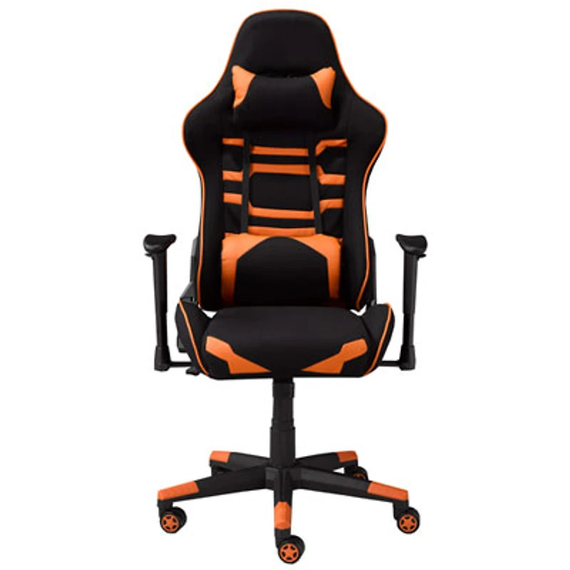 Brassex Theodore High-Back Fabric Gaming Chair - Black/Orange