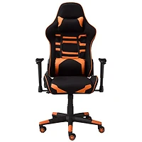 Brassex Theodore High-Back Fabric Gaming Chair - Black/Orange