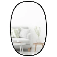Hub 24" x 36" Oval Wall Mirror - Black