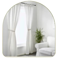 Hubba Arched 34" x 36" Wall Mirror - Brass