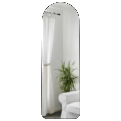 Hubba Arched 20" x 62" Leaning Mirror - Metallic Titanium