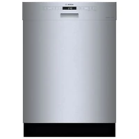 Bosch 24" 46dB Built-In Dishwasher with Stainless Steel Tub & Third Rack (SHE53B75UC) - Stainless Steel