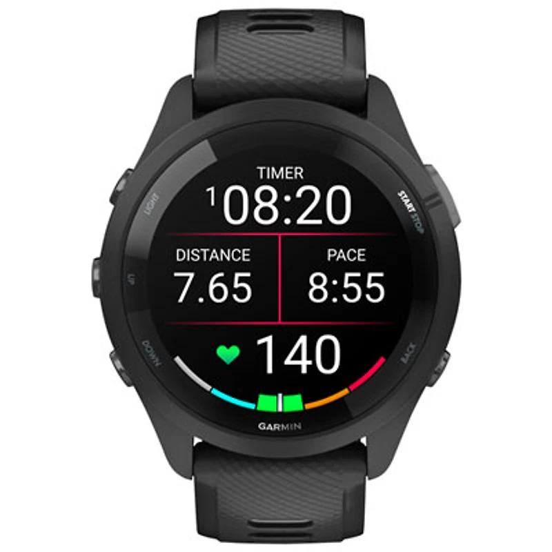 Garmin Forerunner 265 46mm Bluetooth Running Smartwatch - Black/Powder Grey