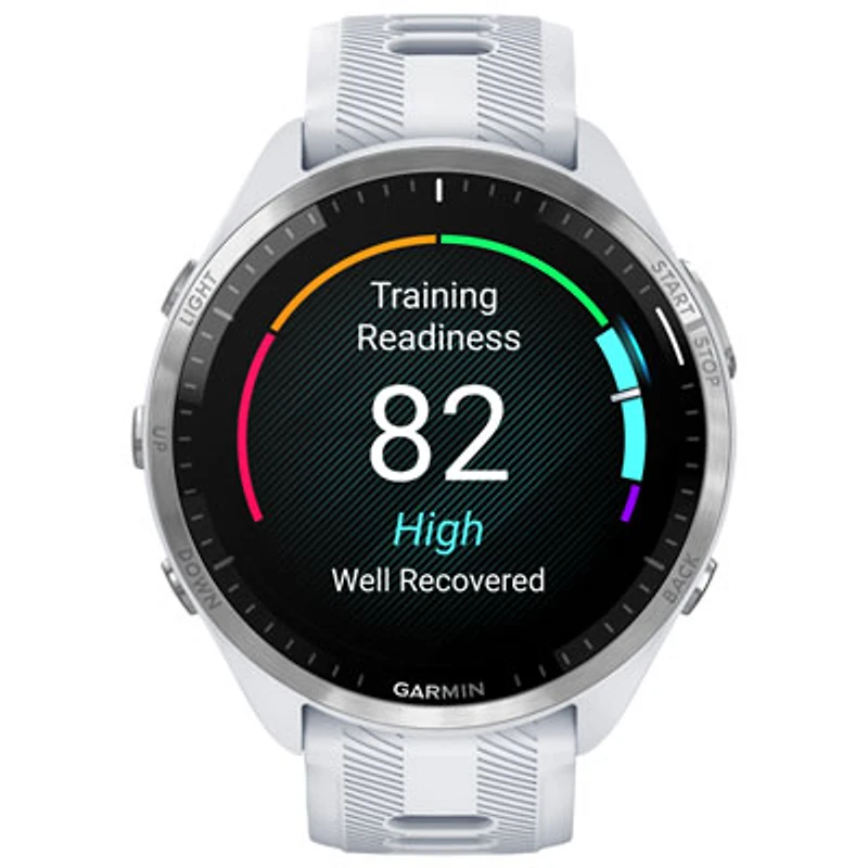Garmin Forerunner 965 47mm Bluetooth Running Smartwatch - Whitestone/Powder Grey
