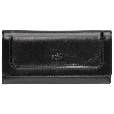 Mancini South Beach RFID Genuine Leather Quad-Fold Wallet