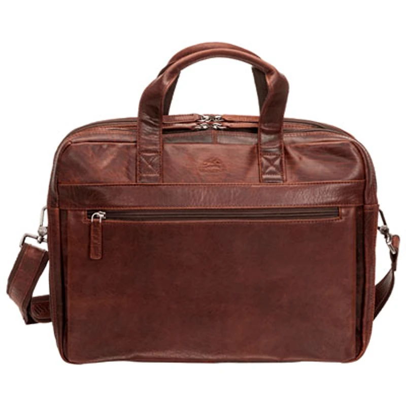 Mancini Buffalo 15.6" Double-Compartment Laptop Briefcase Bag