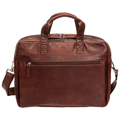 Mancini Buffalo 15.6" Double-Compartment Laptop Briefcase Bag