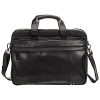 Mancini Buffalo 15.6" Double-Compartment Top-Zipper Laptop Briefcase Bag