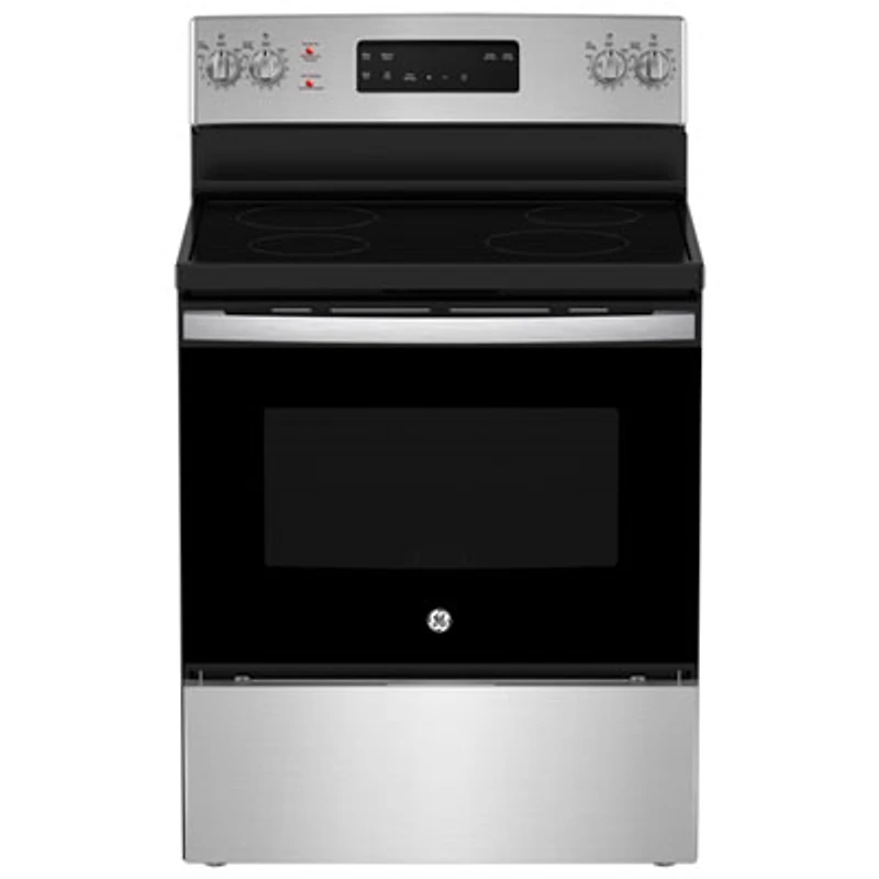 GE 30" 5.0 Cu. Ft. Self-Clean Freestanding Electric Range (JCB630SVSS) - Stainless Steel