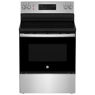 GE 30" 5.0 Cu. Ft. Self-Clean Freestanding Electric Range (JCB630SVSS) - Stainless Steel