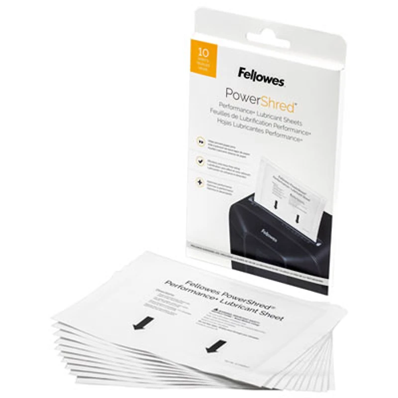 Fellowes Performance+ Lubricant Sheets - 10 Pack