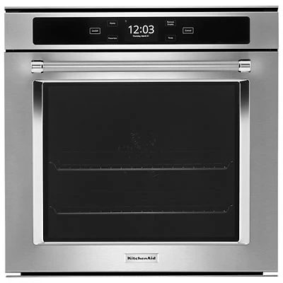 Kitchenaid 23" 2.9 Cu. Ft. True Convection Electric Wall Oven (YKOSC504PPS) - Stainless Steel