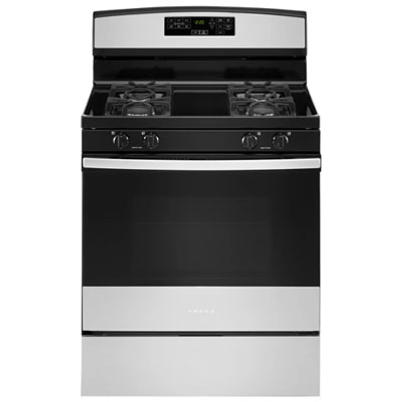 Amana 30" 5.0 Cu. Ft. Self-Clean Freestanding Gas Range (AGR6603SMS) - Stainless Steel
