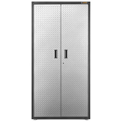 Gladiator Steel Office Storage Cabinet (GAJG36FDYG) - Silver Tread