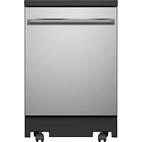 Open Box - GE 24" 54dB Portable Dishwasher (GPT225SSLSS) - Stainless Steel - Scratch & Dent