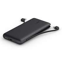 Belkin BoostCharge 10k mAh Power Bank with Lightning Cable & USB-C Cable - Black