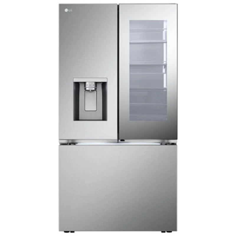 LG 36" 26 cu. ft. Smart Mirror InstaView Counter-Depth MAX French Door Refrigerator w/ Ice Dispenser - Stainless