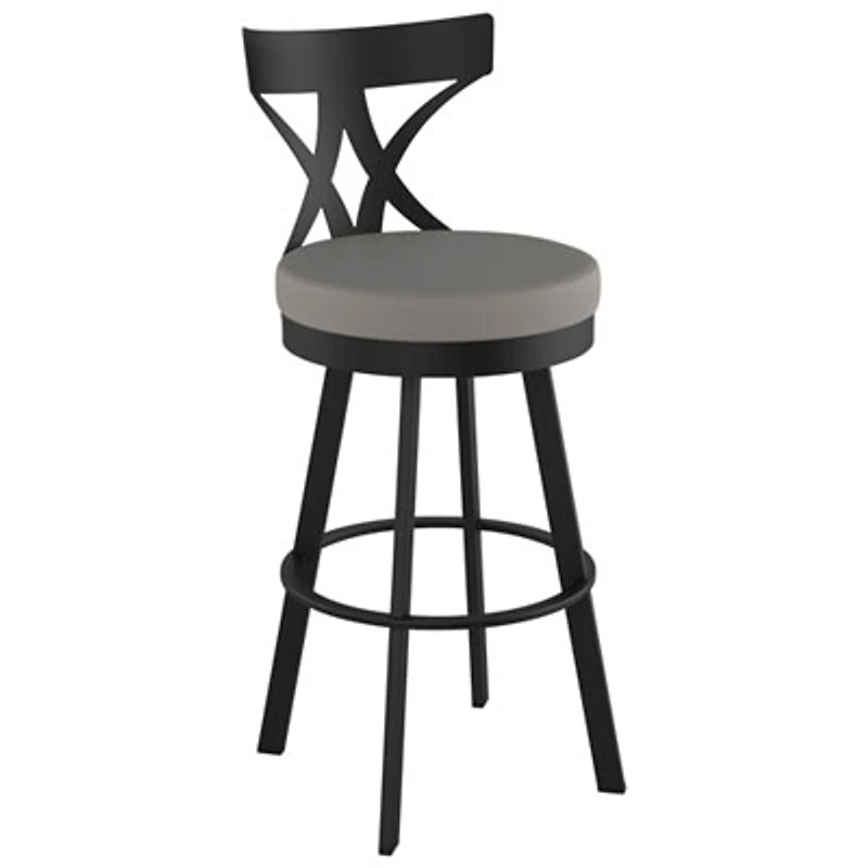 Washington Modern Counter Height Barstool - Taupe Grey/Black