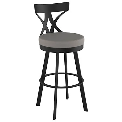 Washington Modern Counter Height Barstool - Taupe Grey/Black